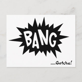 Retro Pop Art, Comic Book Bang! Gott! Postkarte