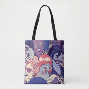 Retro Pop Art Comic Girls Nahtlose Muster. Backgr