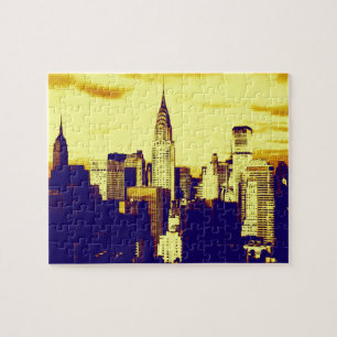 Retro Pop Art Comic New York City Puzzle