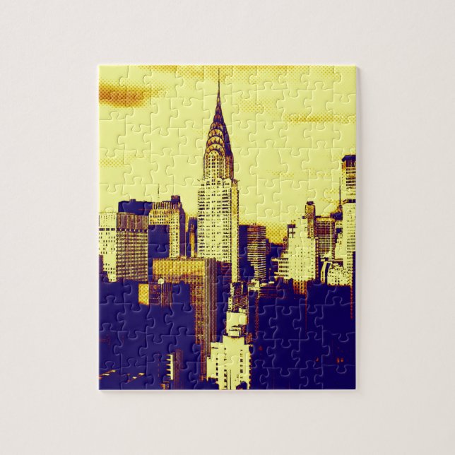 Retro Pop Art Comic New York City Puzzle (Vertikal)