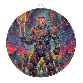 Retro-Pop-Art-Comic-Sci-Fi-Alien-Grill Dartscheibe