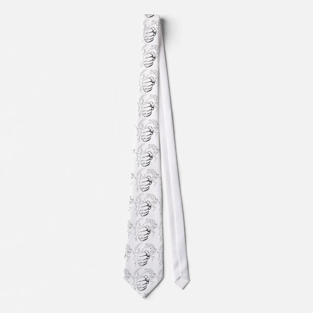 Retro Pop Art Comic Smash Sketch Neck Tie Krawatte (Vorderseite)