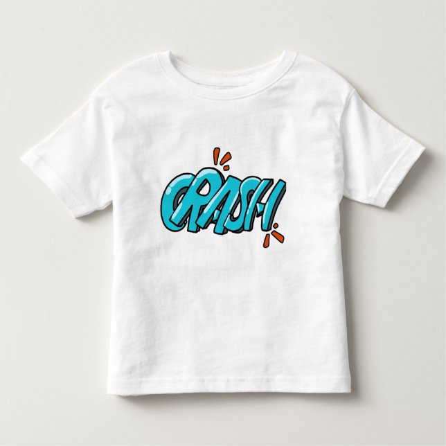 Retro Pop Art CRASH Graffiti Lettering Kleinkind T-shirt (Vorderseite)