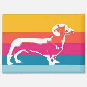 Retro-Pop-Art-Dachshund-Silhouette  Magnet