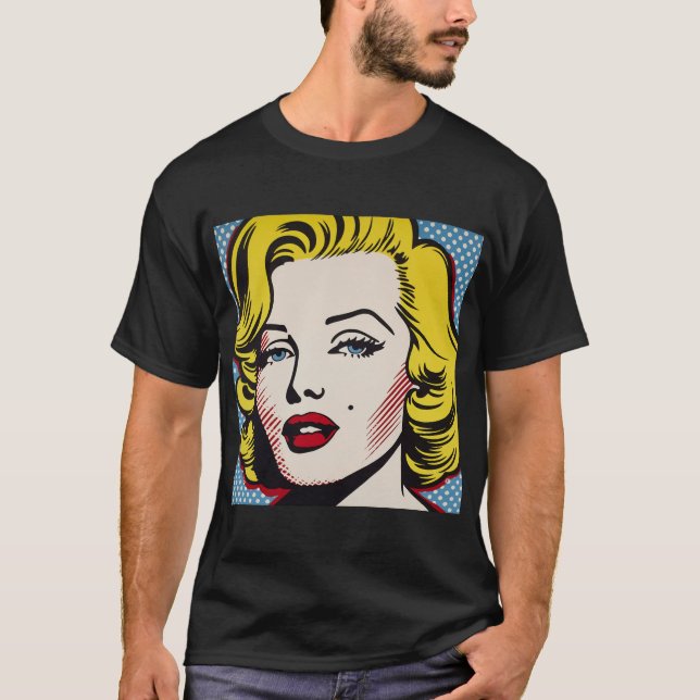 Retro Pop Art Diva T-Shirt (Vorderseite)