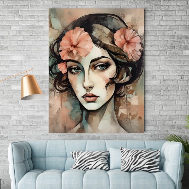 Retro Pop Art Female Illustration Poster (Von Creator hochgeladen)