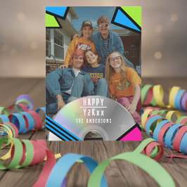 Retro Pop Art Foto Y2K Besuchen Sie die New Year C Feiertagskarte