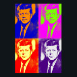 Retro Pop Art JFK John F. Kennedy Poster<br><div class="desc">Ehemaliger amerikanischer Präsident John F. Kennedy Pop Art Digital Image - American History and Politics Posters Prints</div>