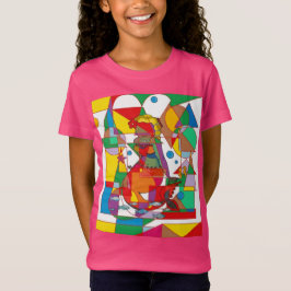 Retro Pop Art Mermaid Colorful Comic Style Square T-Shirt