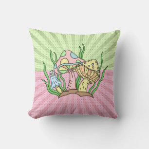 Retro Pop Art Mushrooms Kissen
