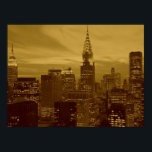 Retro Pop Art New York City Poster<br><div class="desc">New York City Midtown Old Style Image - Vintage New Yorker Kunstwerke</div>