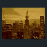 Retro Pop Art New York City Poster<br><div class="desc">New York City Midtown Old Style Image - Vintage New Yorker Kunstwerke</div>