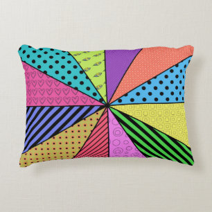 Retro Pop Art Patchwork Dekokissen