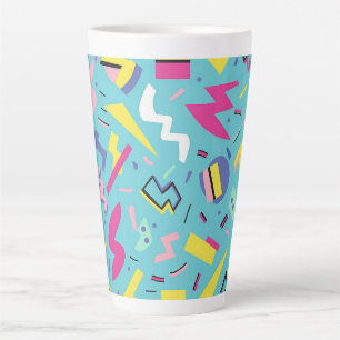 Retro Pop Art Pattern der 90er Milchtasse
