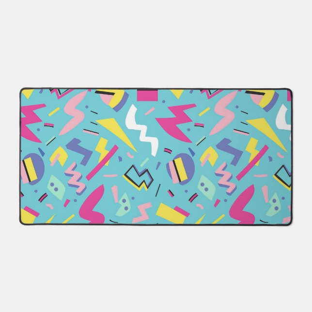 Retro Pop Art Pattern der 90er Schreibtischunterlage (Vorderseite)