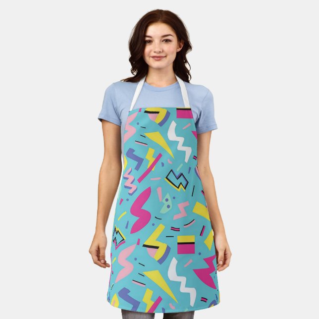 Retro Pop Art Pattern der 90er Schürze (Getragen)