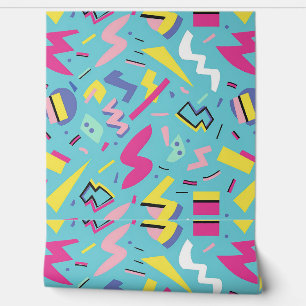 Retro Pop Art Pattern der 90er Tapete