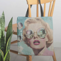 Retro Pop Art Pink und Blue Space Woman