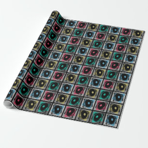 Retro-Pop-Art-Plattenspieler Geschenkpapier
