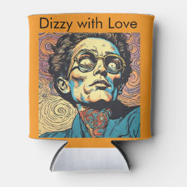 Retro Pop Art Portrait Swirl Background Bold Graph Dosenkühler