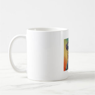 Retro Pop Art Rottweiler - Farbiges Dog Portrait Kaffeetasse