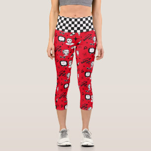 Retro-Pop-Art-Stil Grafiken im Stil der 1950er Jah Capri Leggings