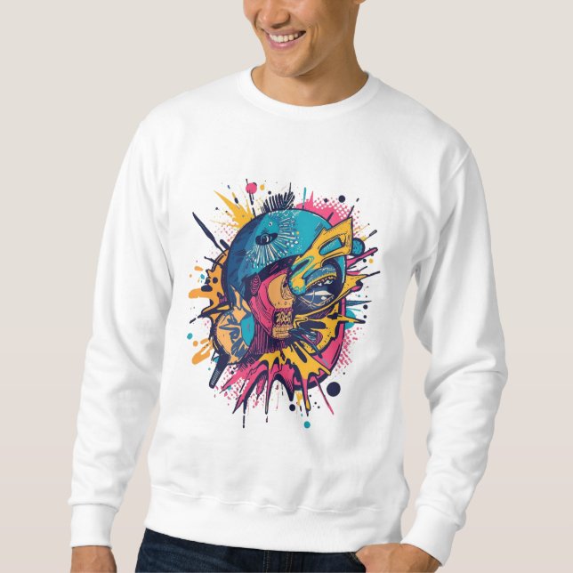 Retro Pop Art Tee – Bold Youth Design (Vorderseite)