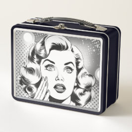 Retro-Pop-Art-Thema/Design Metall Brotdose