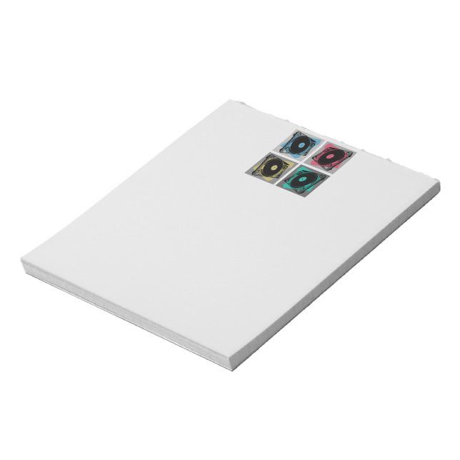Retro Pop Art Turntable Notizblock (Rotiert)