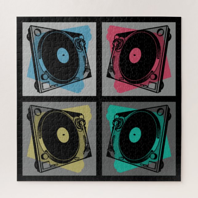 Retro Pop Art Turntable Puzzle (Vertikal)