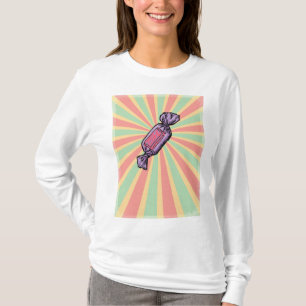 Retro-Pop-Art-umhüllte Süßigkeiten T-Shirt