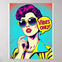 Retro Pop Art Vibes - Ästhetisches Poster