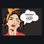 Retro Pop Art Woman Motivierend Sprechblase Fotodruck<br><div class="desc">Retro Pop Art Woman Motivierend Speech Bubble Message Foto</div>