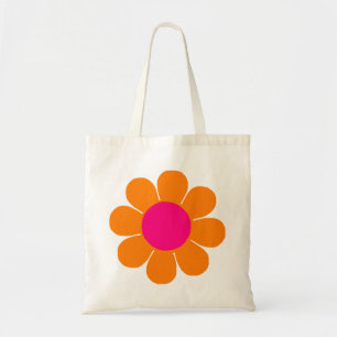 Retro Pop Blume Power Tragetasche