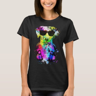 Retro Pop Catahoula Leopard Dog Portrait mit Kopf T-Shirt