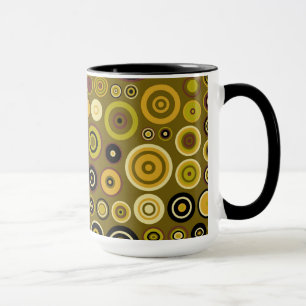 Retro-Pop Circles Mosaic Pattern #3 Tasse
