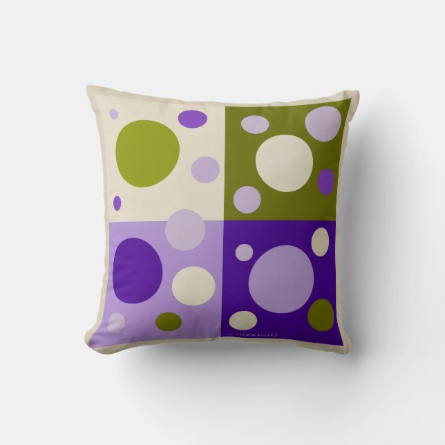 RETRO POP KREIST DURCH PILLOW. KISSEN (Vorderseite)