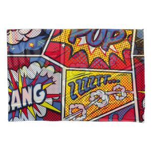 Retro Pop Kunst, Comic Schreien Muster. Kissenbezug
