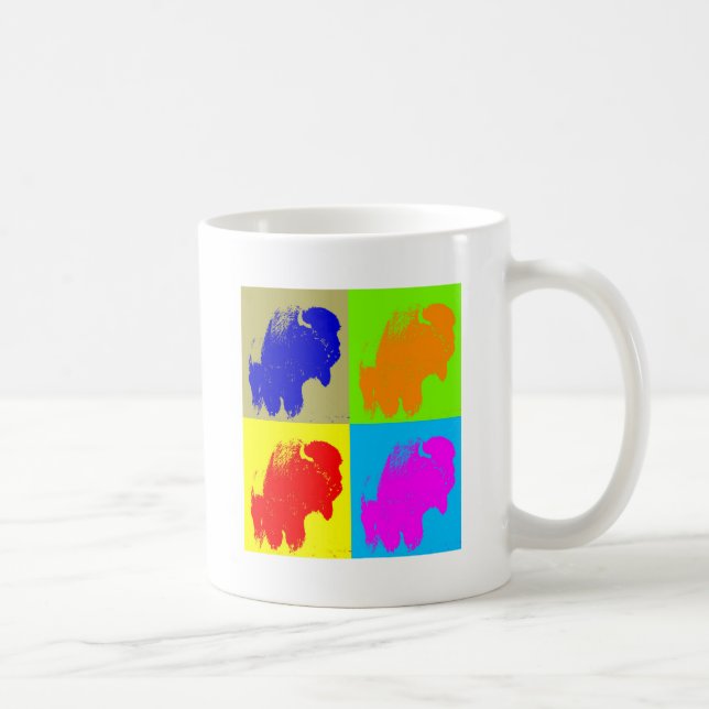 Retro Pop Kunst, Dichtung und Musik Kaffeetasse (Rechts)
