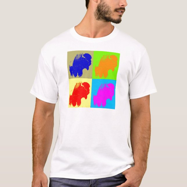 Retro Pop Kunst, Dichtung und Musik T-Shirt (Vorderseite)