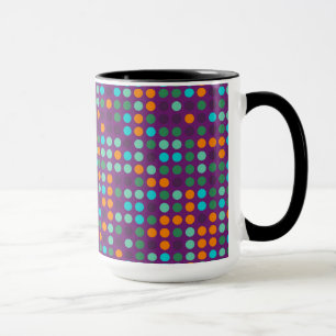 Retro Pop Polka Dot Mosaic Muster #6 Tasse