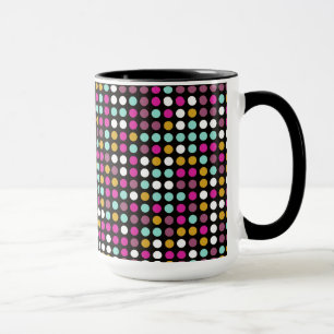 Retro Pop Polka Dot Mosaic Muster #9 Tasse