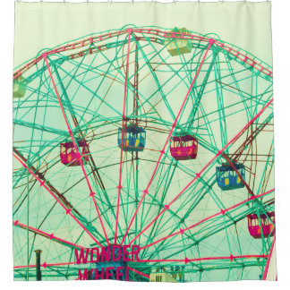 Retro Pop Sommerfest Duschvorhang