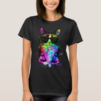 Retro Pop Tuxedo Katapult mit Kopfhörer T-Shirt