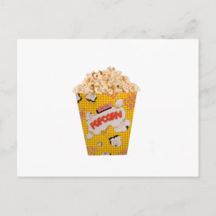 Retro Popcorn - Farbe Postkarte