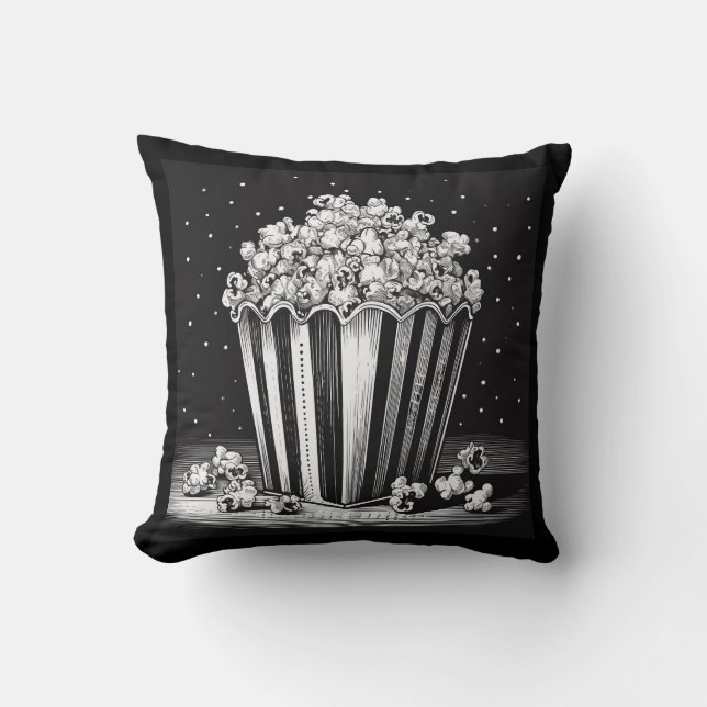Retro Popcorn Kissen (Vorderseite)