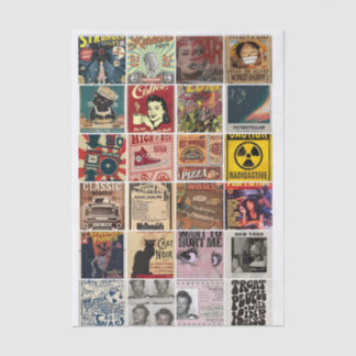 Retro-Popkultur Seidenpapier