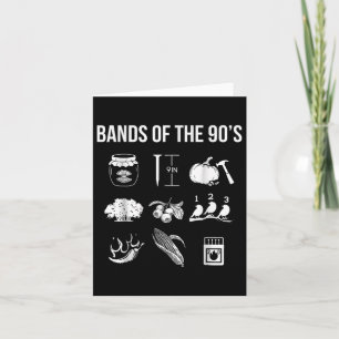 Retro Popular Music Bands aus den 90er Jahren Rock Karte