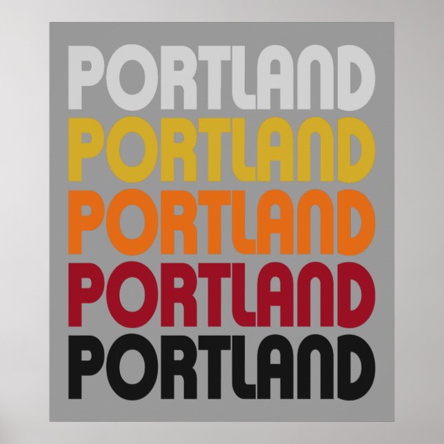 Retro Portland Poster (Vorne)