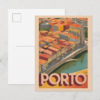 Retro Porto Stadt Portugal Reise Skyline Geschenke